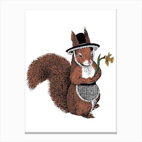 Welsh Lady Squirrel Canvas Print