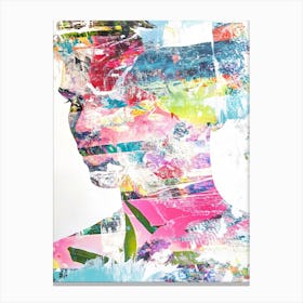 Portrait Of A Woman Collage Canvas Print