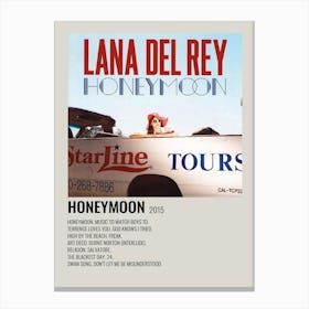 Qianu Lana Del Rey Honeymoon Album Cover Poster Canvas Wall Art Bwu 90s Room Aesthetic Posters Canvas Print