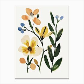 Painted Florals Freesia 1 Canvas Print