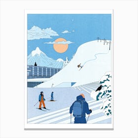 Le Volcan, Ski Canvas Print