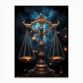 Balance Scales Of Justice Canvas Print