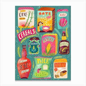 Colorful Cereal Chart Canvas Print