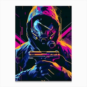 Neon Gaming Cyberpunk 2077 Canvas Print