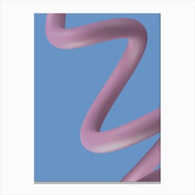 Pink Spiral 3d art Canvas Print