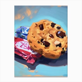 Chocolate Chip Cookie Oil Painting 3 Canvas Print