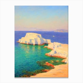 Kleftiko Beach Milos Greece Monet Style Canvas Print