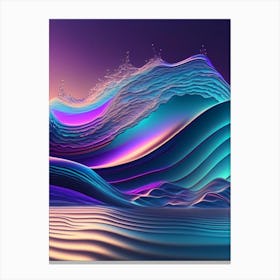 Waves, Waterscape Holographic 1 Canvas Print