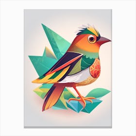 Dreamshaper V7 Minimalistic Paradise Bird Geometric Style Vec 2 Canvas Print