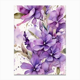 Purple Flowers Canvas Print