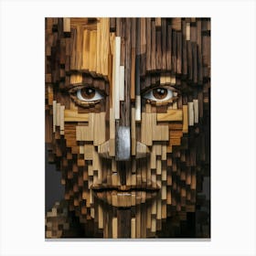 Woodblock Portrait Canvas Print