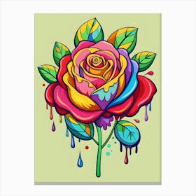 Colorful Rose 1 Canvas Print