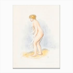 Standing Female Bather (1896), Pierre Auguste Renoir Canvas Print