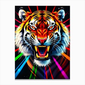 Tiger Head - Pop Color Illustration Stampe su tela