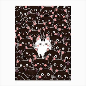 Kawaii Cats 1 Canvas Print