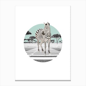 Zebra Collage Canvas Print