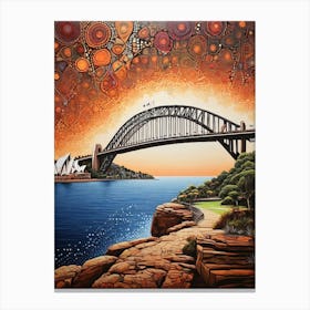 Default Australian Aboriginal Dot Art Style Painting Of The Sy 1 (1) Canvas Print