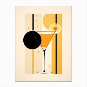 Mid Century Modern Sidecar Floral Infusion Cocktail 3 Canvas Print
