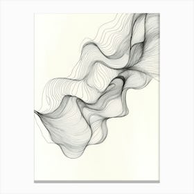 Abstract Wave Drawing Canvas Print