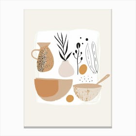 Illustration Of Cooking Utensils Canvas Print
