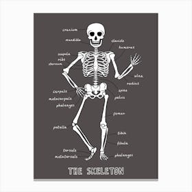 The Skeleton In Black Canvas Print