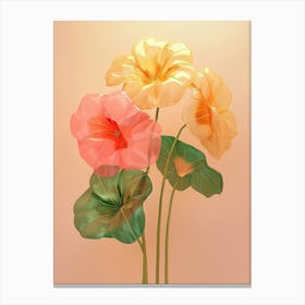 Dreamy Inflatable Flowers Nasturtium 4 Canvas Print