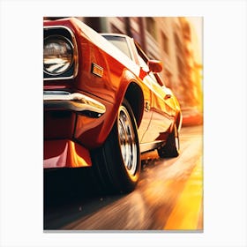 American Muscle Car In The City 006 Canvas Print