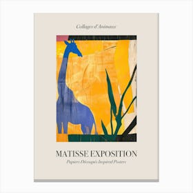 Giraffe 8 Matisse Inspired Exposition Animals Poster Canvas Print