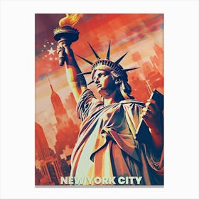 Statue Of Liberty New York City Travel Canvas Print