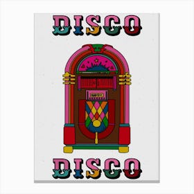 Disco Retro Jukebox Canvas Print