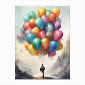 Balloons In The Sky Canvas Print