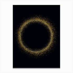 Gold Dust Circle Canvas Print