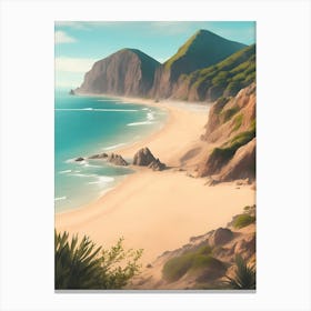 Sandy Beach Landscape Canvas Print