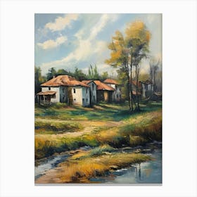 Village By The River 5 Canvas Print