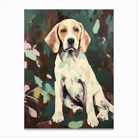 A Basset Hound Dog Painting, Impressionist 1 Canvas Print