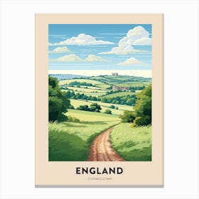 Cotswold Way England 2 Vintage Hiking Travel Poster Canvas Print