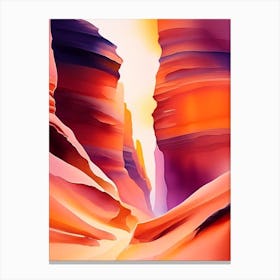 The Antelope Canyon Watercolour 4 Canvas Print