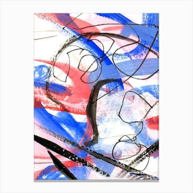 Active Democracy Series No. 2 Red White Blue Canvas Print