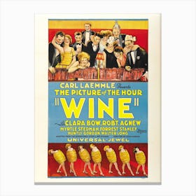 Wine Film Poster Canvas Print