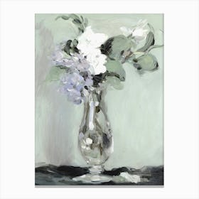 Hydrangeas In A Vase Canvas Print