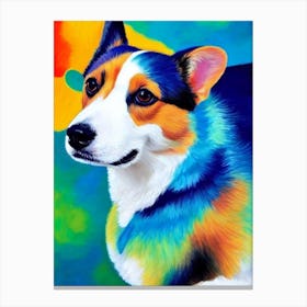 Pembroke Welsh Corgi Fauvist Style dog Canvas Print