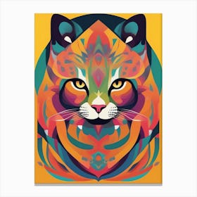 Abstract Cat Canvas Print