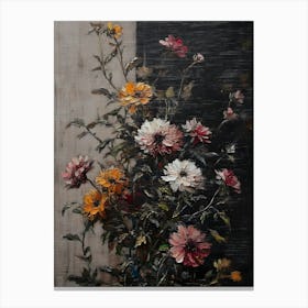 Dark Gothic Flowers In A Vase 1 Canvas Print