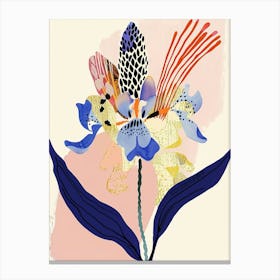 Colourful Flower Illustration Bluebonnet 1 Canvas Print