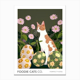 Foodie Cats Co Cat And Easter Eggs 2 Canvas Print