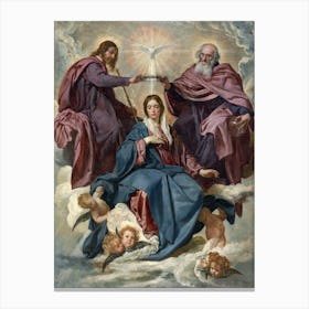 Diego Velázquez La Coronación De La Virgen Canvas Print