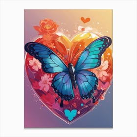 Butterfly Heart Canvas Print
