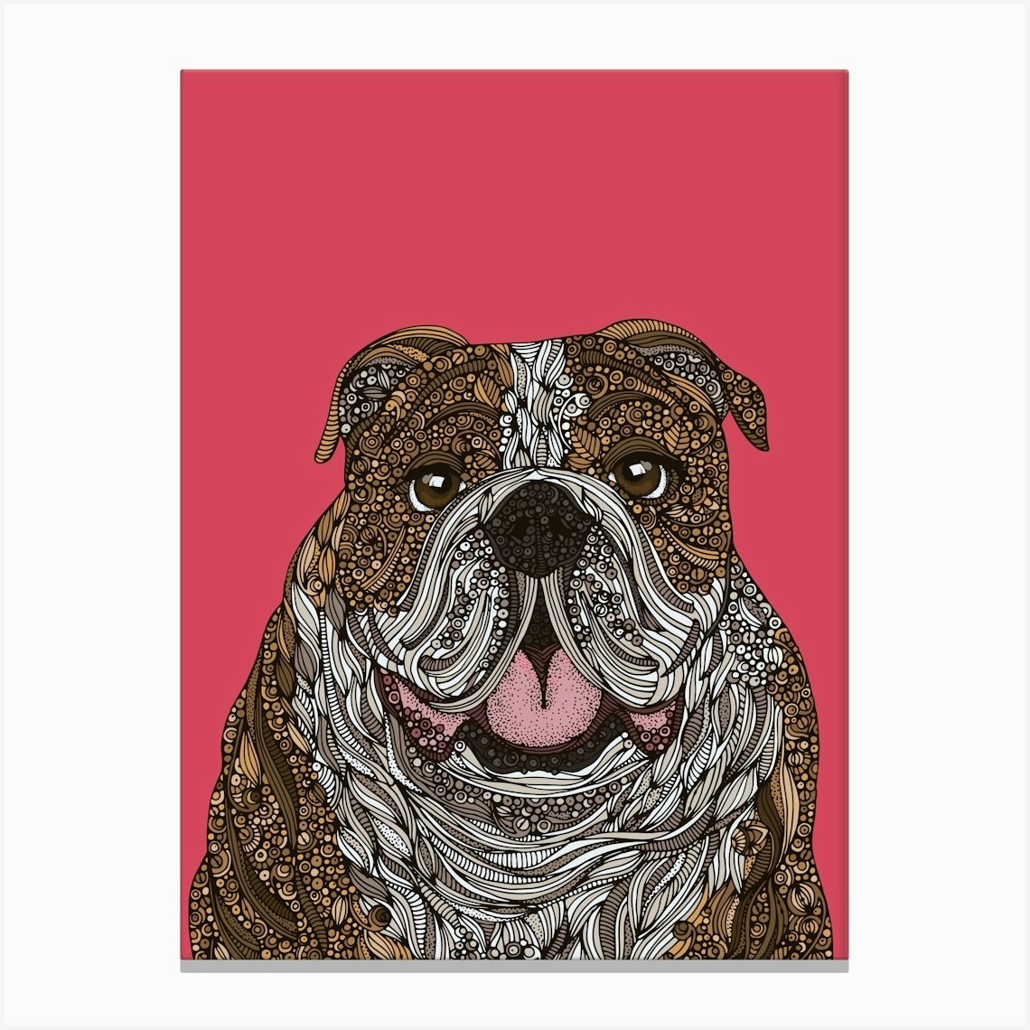 Billy the English Bulldog Canvas Print by Valentina Harper
