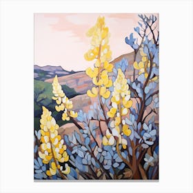 Bluebonnet 3 Flower Painting Canvas Print