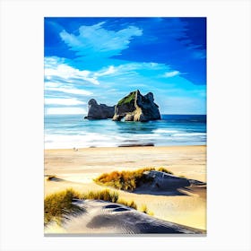 Wharariki Beach,New Zealand Canvas Print